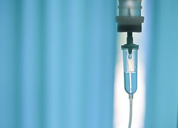 Close up of an IV